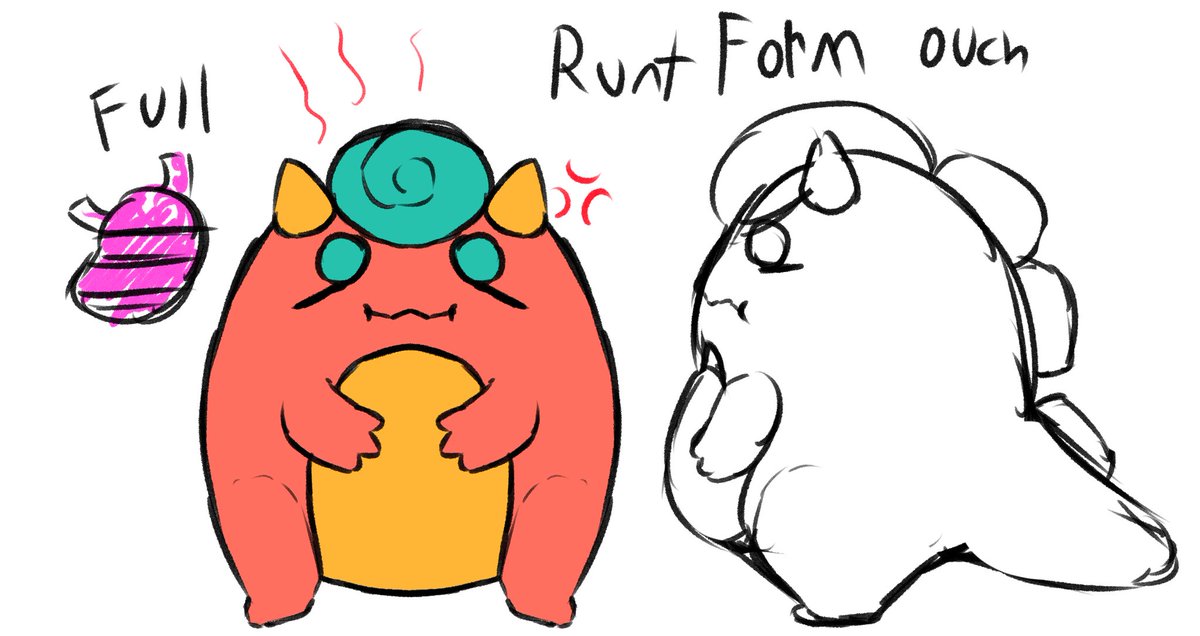 Here have some very useful model sheets for chibi form and Runt form 