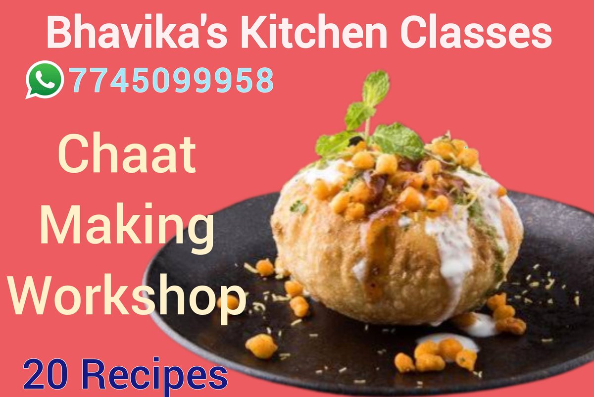 bhavikaskitchen's tweet photo. Chaat Making Workshop

✅Printed notes will be provided
✅3 days workshop
✅Timing 1-5
✅Dated on 12,13,14 April 2022

To register 👉 https://t.co/Tg1yvW4rIm

Workshop Description-
In this workshop you will learn making perfect and delicious chaat https://t.co/K4ZLjfg09t