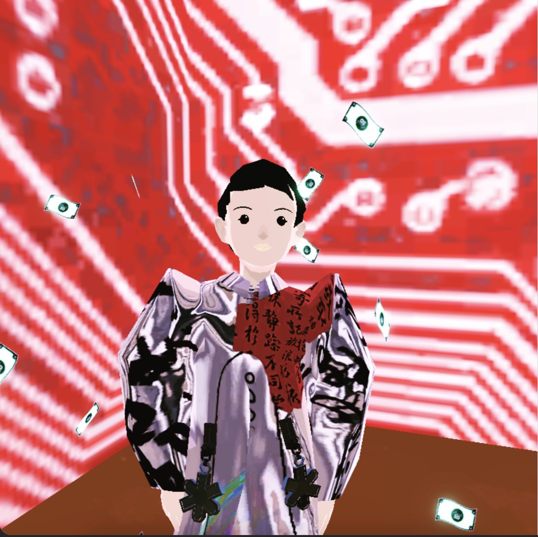 sherrybeary111's tweet photo. thank you 7heywave @7heywave for the Lanting Poetry Printed Coat! 🔥https://t.co/i1WZwQHmOX #wearableart #nftfashion https://t.co/un0nn15eKj
