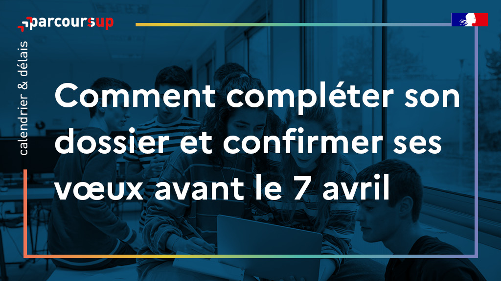 🗓️ Calendrier #Parcoursup
ℹ️ Vous avez jusqu'au 7 avril (23h59 heure de paris) pour compléter votre dossier et confirmer vos vœux.

On vous explique en détail comment faire !

🤔 Des questions ? Toutes les réponses ici : parcoursup.fr/index.php?desc…