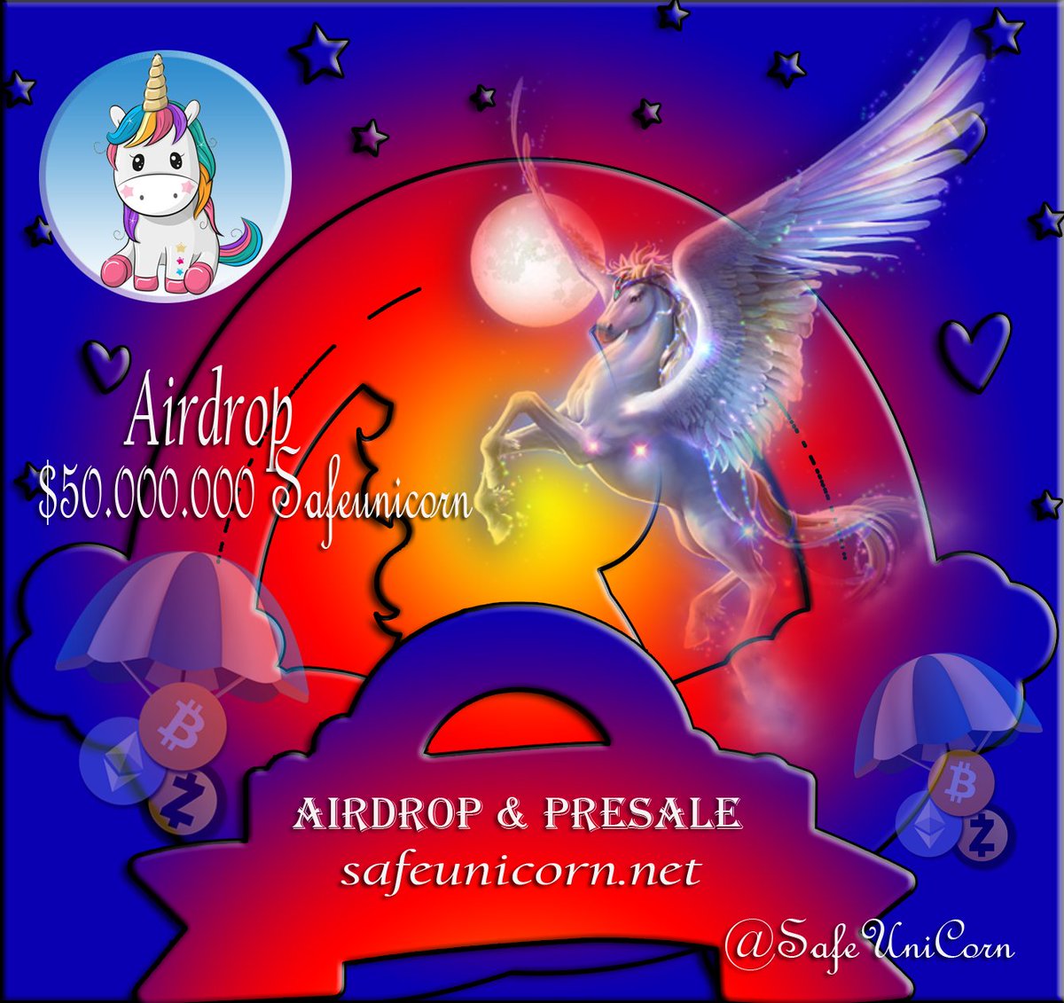 SafeAbc's tweet photo. Hello World ! 🦄SAFEUNICORN airdrop NOW🦄

✈️Airdrop Bot: https://t.co/dEs90MYUbl

🦄Website: https://t.co/Ry7aZUWTgE
🦄 Airdrop: 5000SFU/Claim.
🦄 Refer and Get 20%BNB &amp; 80%SFU of all Claims and Buy.

#Airdrop #BNB #safeunicorn 🦄 https://t.co/tdptl68myt