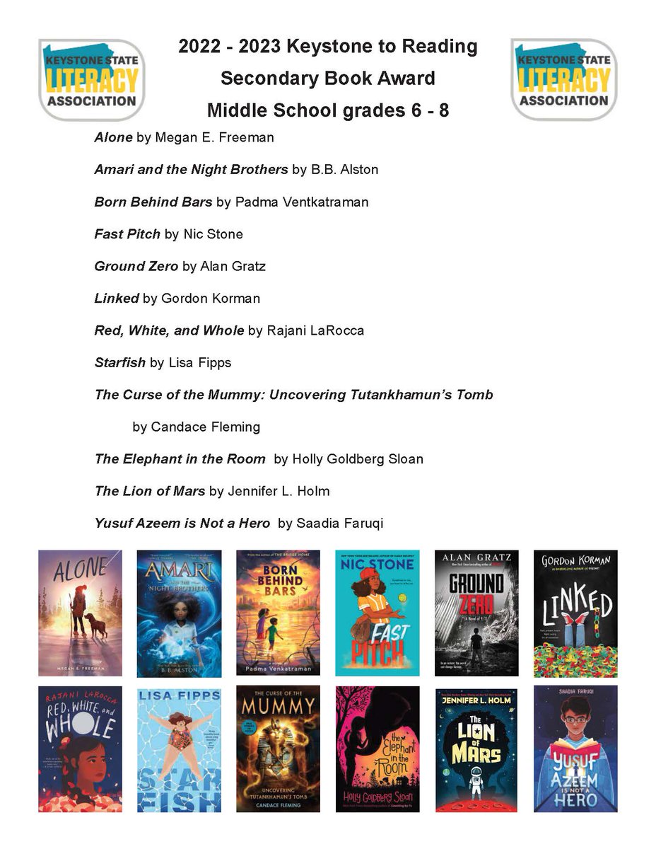 meganefreeman's tweet image. Huge thanks to @KeystoneReading for including ALONE with these beautiful books on the Keystone to Reading Book Award List. (I can't wait to visit Pennsylvania in June!) #mg #mglit #mgauthorcade @EastWestLit @SimonKIDS @SCBWIRockyMtn