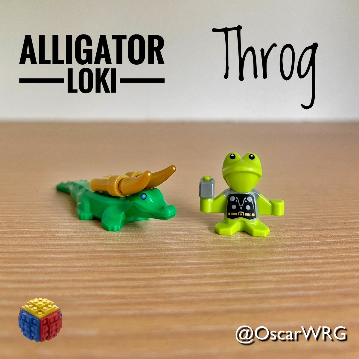 OscarWRG's tweet photo. #LEGO #AlligatorLoki #Throg #Frogjolnir #Loki @MarvelStudios @Marvel @LEGO_Group @disneyplus @DoSAinterntl https://t.co/5Y2qlu9pHc