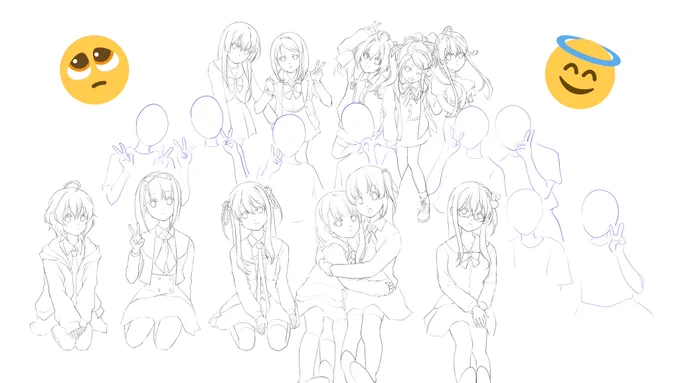 とーとんさんに倣って✨✨✨
新メンバーみんな可愛くて応援したい気持ちを絵に…したい✍️🥺 https://t.co/Gex29Ixoqw 