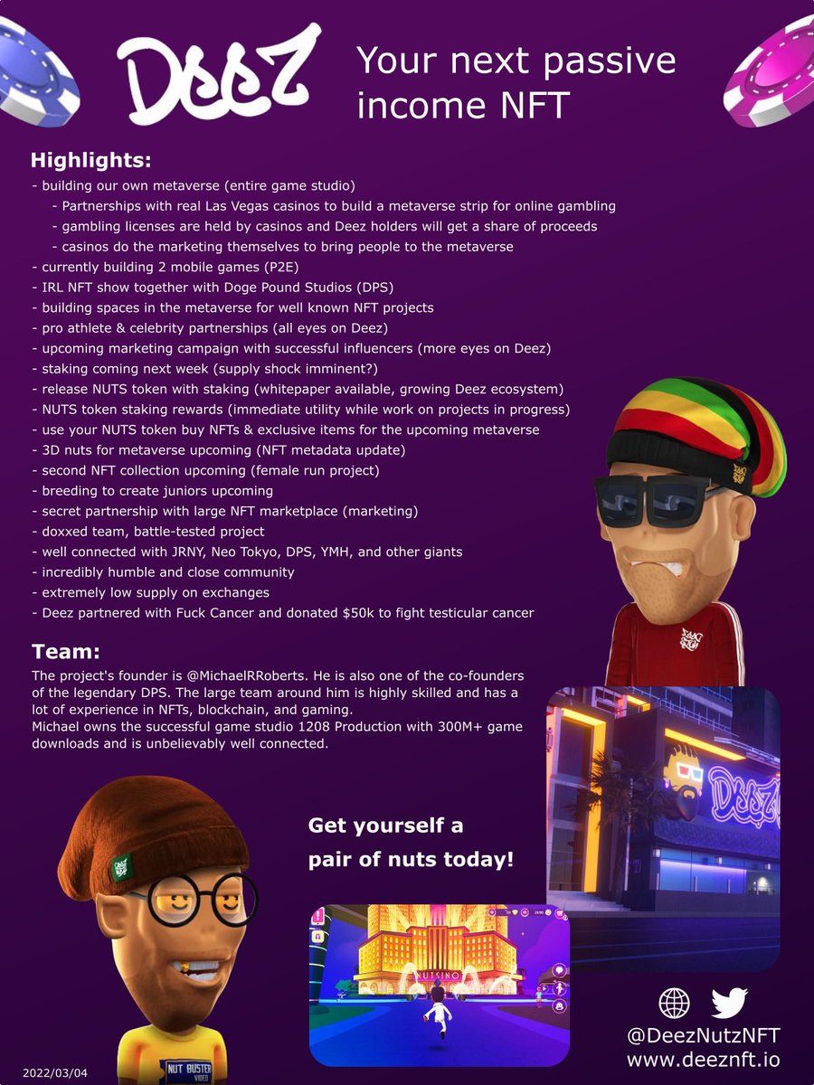WPRadjesh's tweet photo. @carlmoon Yes. But just donโjust follow a hype or another BUZZ word. Only quality NFT projects with doxed teams like @DeezNuts, Rich of utilities, staking, own $NUTS token, and much more..
#DeezNuts #FuckCancer #HodlDeezNuts #HodlBofaDeezNuts #NutGang #NutLife #Nuts4Life https://t.co/xp1ntsyFgD