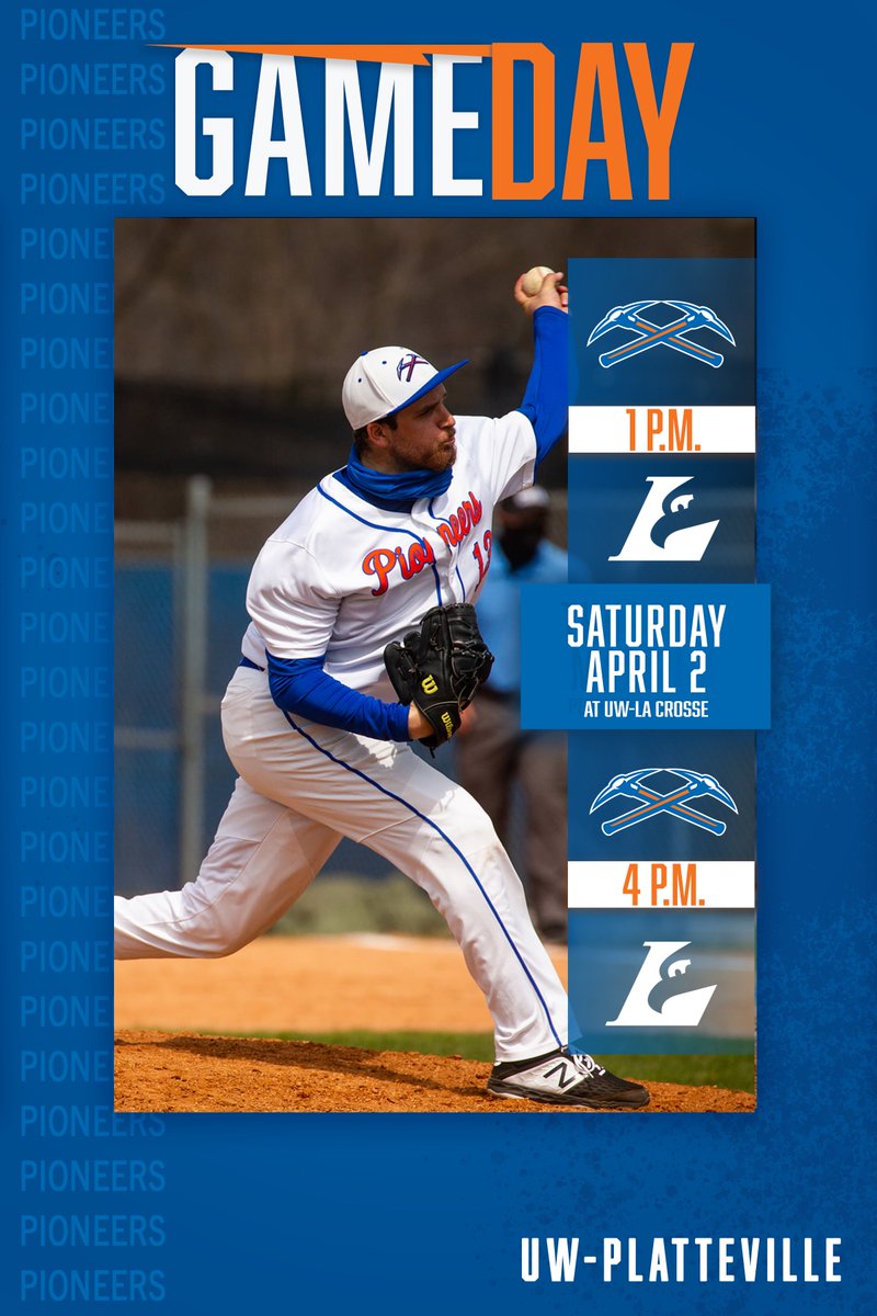 Play ball! #SwingTheAxe 
<a href="/UWPlattBaseball/">UW-Platteville Baseball</a>'s doubleheader at UW-La Crosse has been pushed back to a 1 p.m. start due to winter weather this morning. 
📺📈: letsgopioneers.com/composite?d=20…
#uwp #SwingTheAxe #uwplatteville #platteville