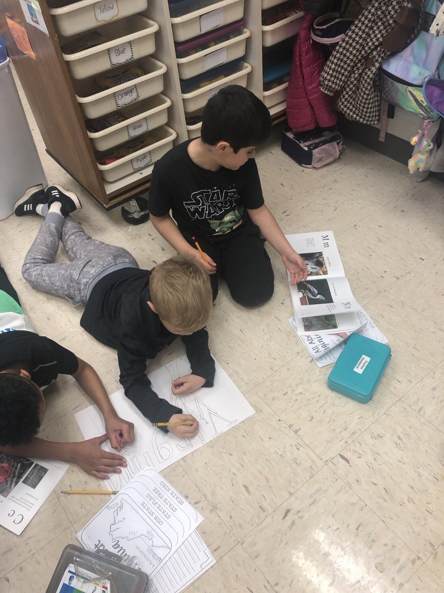 Miss_Hotz's tweet photo. Students used their creativity and collaboration skills to create a poster to convince people to visit Virginia. Thanks @loudounwildlife for the ABC book resource to use! https://t.co/FHPqUXaDds