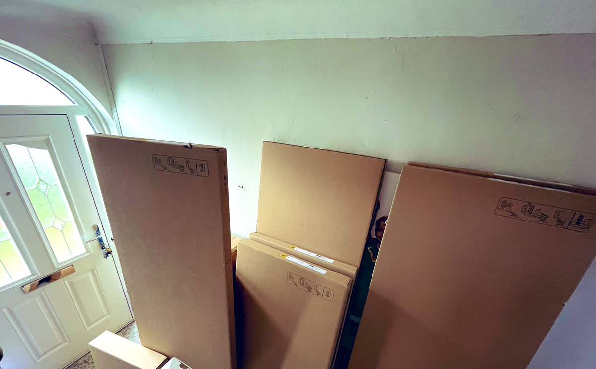EssJayBid's tweet photo. The daughter wants a cabin bed with a desk under…send help, and beer.😭 #ikeaproblems https://t.co/t51oCdeQeF