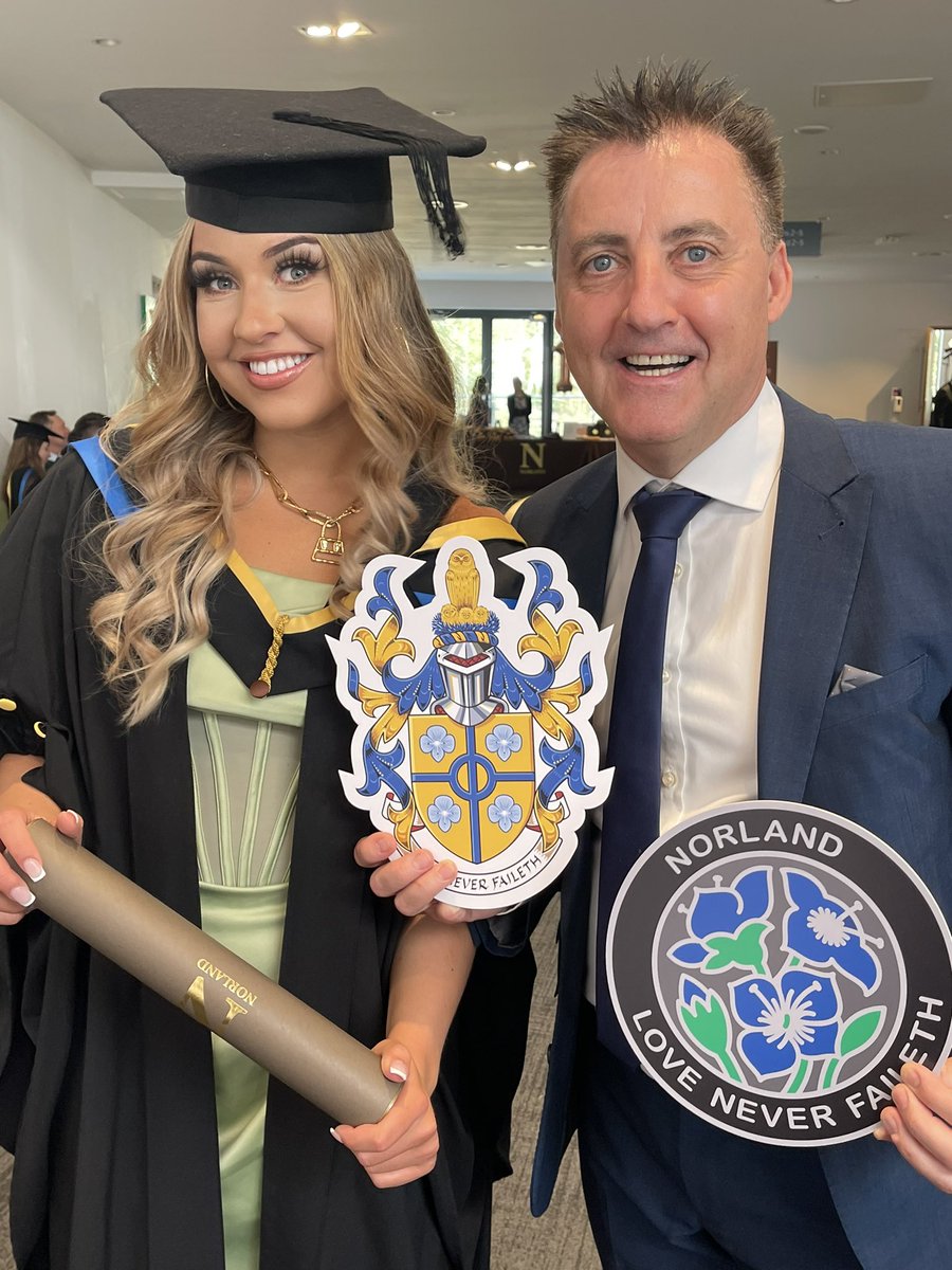 lozzoking's tweet photo. Congratulations to Heather on your Graduation. Degree &amp; Norland Diploma. @NorlandCollege #norlandgraduation #set41 https://t.co/IxJAkprXn1