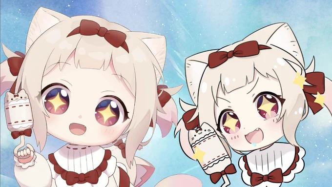 スタンプ用のイラスト描いた(*ˊ˘ˋ*)✨ 