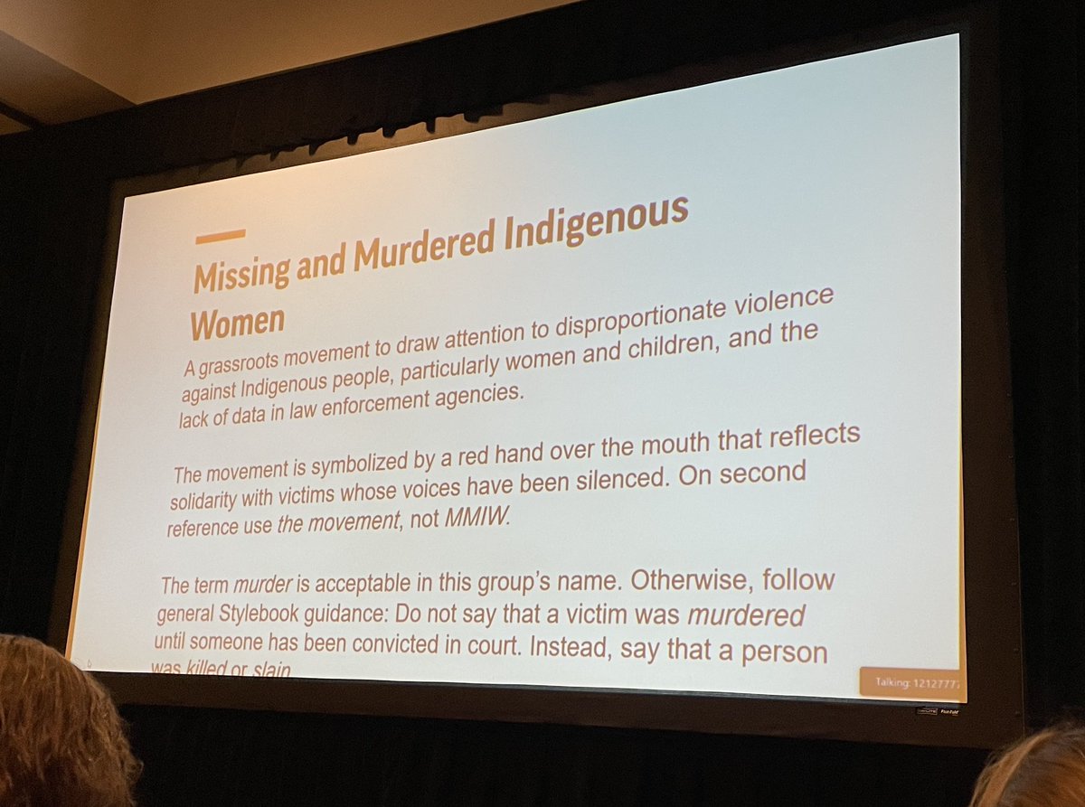 merediting's tweet image. Moved to at last see this new #APStylebook addition on Missing and Murdered Indigenous Women. 
#ACESEmerge #ACES2022