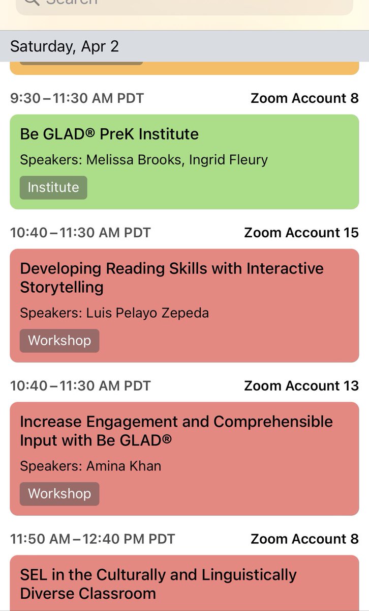☀️ ¡Buenos días <a href="/CABEBEBILINGUAL/">CABE</a>! Join us for the last morning of this inspiring conference. We have #projectglad sessions on PreK, the Narrative Input Chart <a href="/lpelayoz/">Luis Pelayo</a>, SEL <a href="/erickjherrmann/">Erick Herrmann</a> and increasing engagement <a href="/cdaquanni/">Christine D'Aquanni</a> ¡Nos vemos!