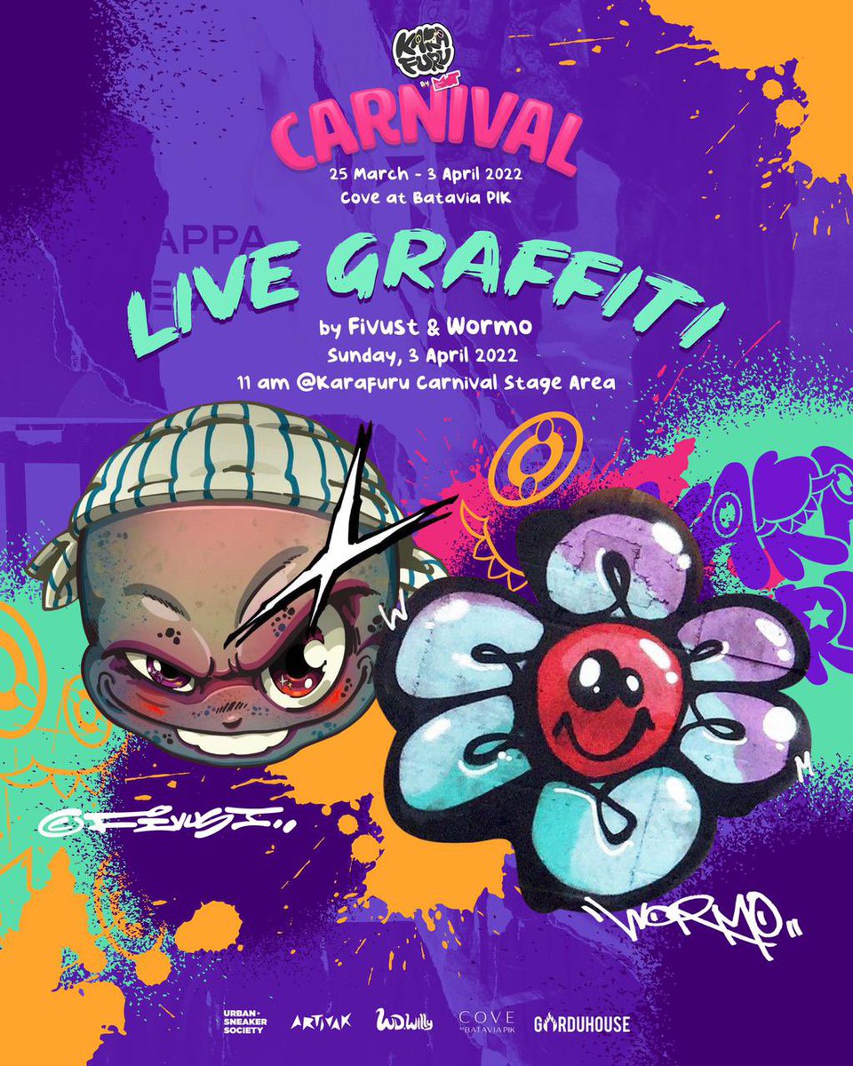 folkerID's tweet photo. Tomorrow at @KarafuruNFT carnival @MuseumofToys_ 
Live painting by @rambubutil @fivust 
LFG HOMIE!! 🔥🔥🔥

#NFTCommunity #karafuruCarnival https://t.co/VF2vdl2ini