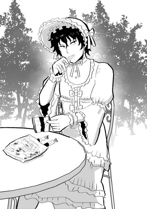 > 白ロリ着てホワイトロリータ食ってる観月はじめ #odaibako_iyacheer https://t.co/aPOogYda1f 
