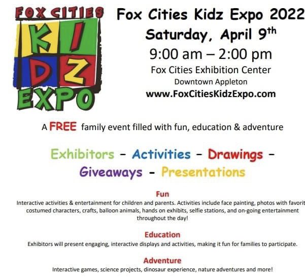 AppletonPD_WI's tweet photo. Join us next Saturday from 9 to 2 for the Fox Cities Kidz Expo! https://t.co/zwyUbwDMTT