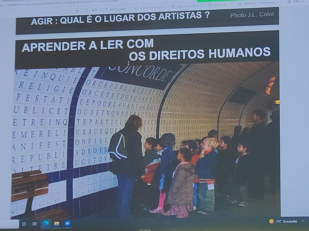 pourlebresil's tweet photo. @francoiseschein, #artiste et fondatrice de l'Association INSCRIRE, nous a montré ses interventions artistiques dans des communautés, espaces publics, pour l'apprentissage et l'échange sur les #droits #humains, importante contribution au #développement social et à la #democratie. https://t.co/nc7q12R78h