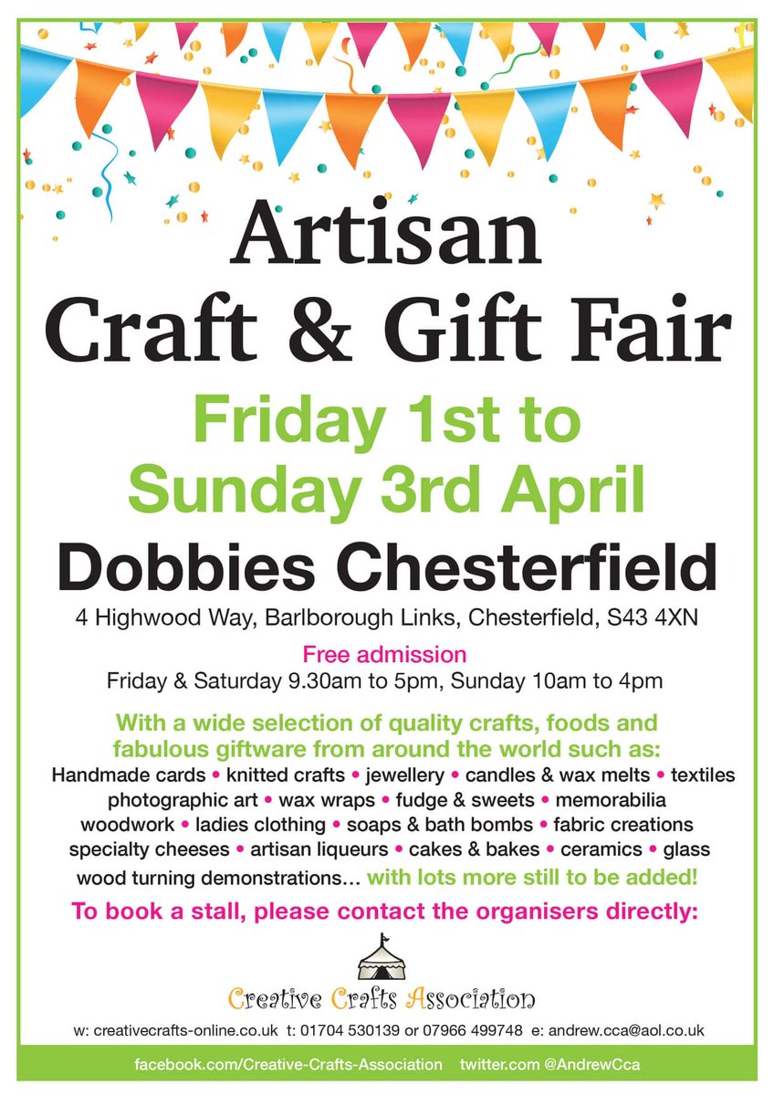 Lots of great stalls at @DobbiesChesterfield this weekend