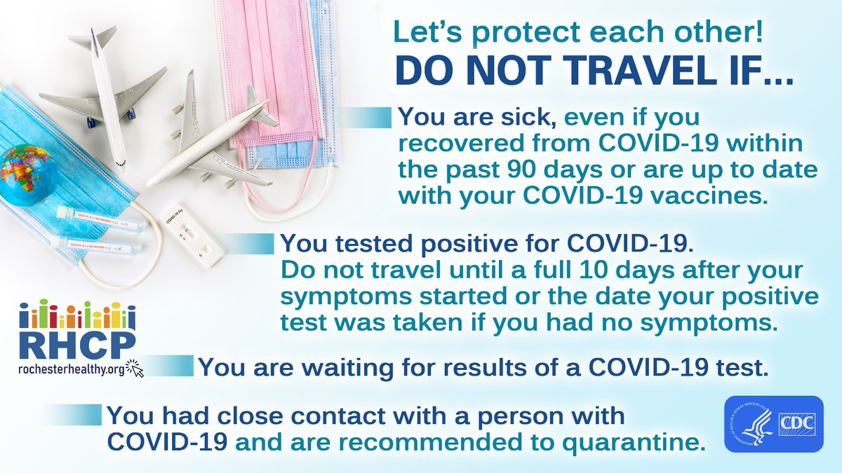 As the #COVID19 situation around the world changes, the <a href="/CDCgov/">CDC</a> keeps monitoring COVID-19 risk in destinations around the world and making travel recommendations. Make sure to check the guidelines of your destination place. Let's protect each other! 
#CovidIsNotOver #WearAMask