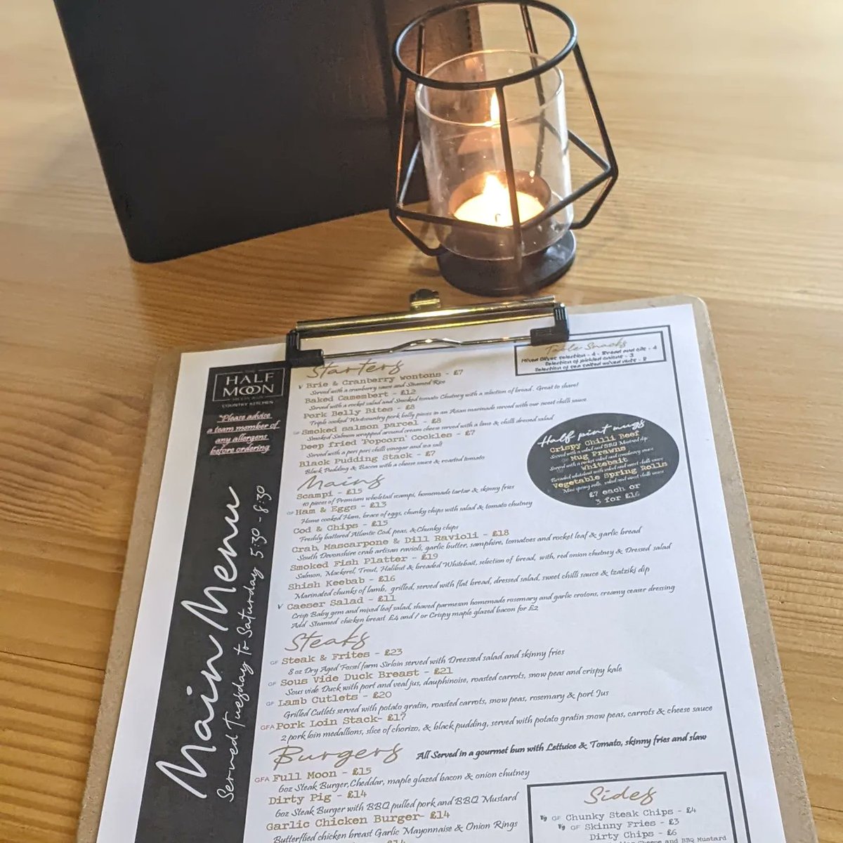 TWBHotel's tweet photo. Loving our new evening menu 🥰 
Featuring some Half Moon favourites &amp; some wonderful new dishes.

Food served 5:30pm till 8:30pm
Booking recommend
www.halfmoonmelplash@.co.uk
01308 488321

#halfmoonmelplash #westdorsetpub #westdorsetpub #countrysidepub 
📸 credit @demandtheshot https://t.co/7mMH7nToMW