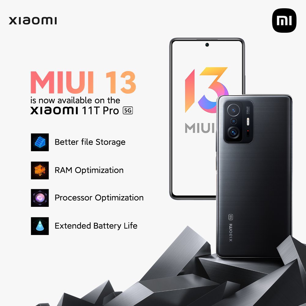stufflistings's tweet photo. MIUI 13 for the Xiaomi 11T Pro.
#Xiaomi #Xiaomi11TPro #MIUI13 https://t.co/GiqEmimHA2