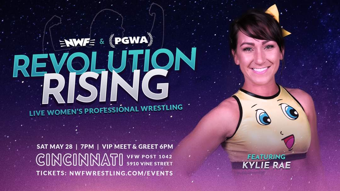 HuSTLer314STL's tweet photo. This beauty @IamKylieRae my favorite professional wrestler is here when @BigBadMama06 vs @freya_the_slaya go one on one for the National Independent Wrestling association woman's Championship presented by the #NIWA #nwf #PGWA #Cincinnati #WomansWrestling #WrestlemaniaWeekend https://t.co/qfpHjbT6hT