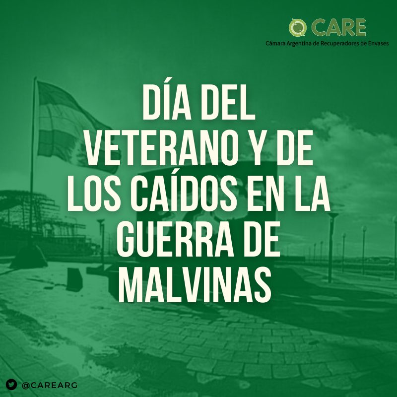 CAREarg's tweet photo. Islas Malvinas por siempre argentinas 🇦🇷

A 40 años de la guerra de Malvinas, rendimos homenaje a caídos y a los veteranos que combatieron arriesgando su vida.

#Malvinas40añosMemoria
#CAREargentina ♻️🛢 https://t.co/d0RHst5DLL