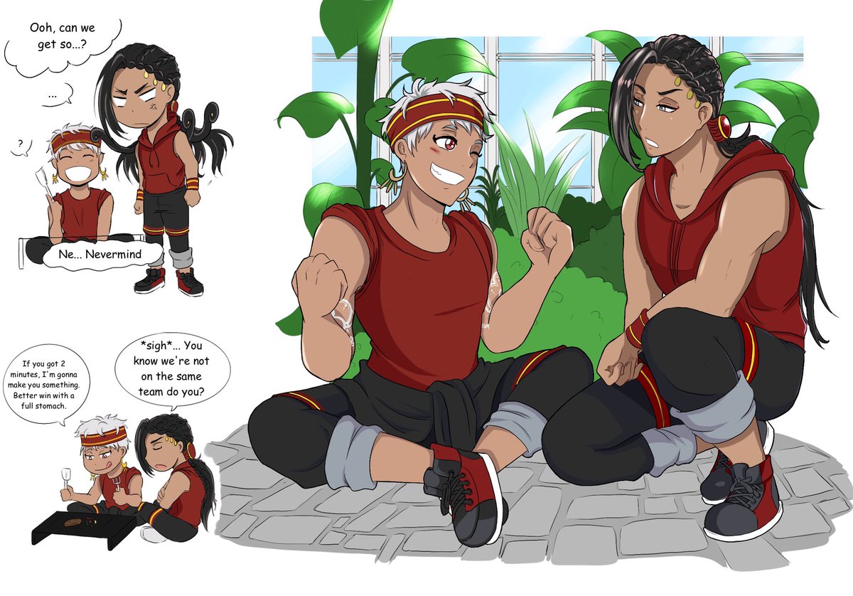 NevewElo's tweet photo. Omg, finish at last! Kalim, I love you, but you're so hard to draw... And never again with naked arms, I don't understand your tattoos.
#twst #kalim #jamil #beanfest https://t.co/duDVxAffts