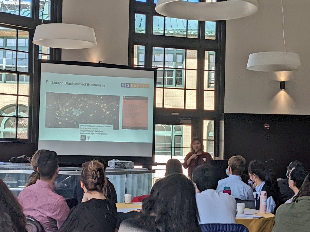 sustainCMU's tweet photo. As @seralinardi explains at #Scopeathon, @CaasiPitt's objective is to make university data science partnerships with community organizations more sustainable. https://t.co/u3jQASOVr9