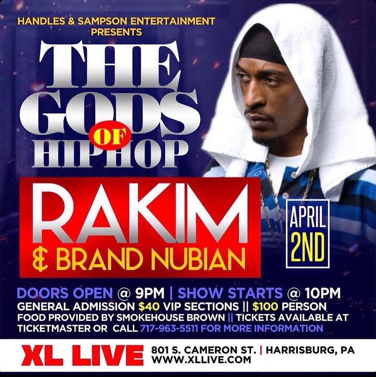 chrishandles's tweet photo. Tonight the legend Rakim AND Brand Nubian will both bless the stage @xlhbg. The Gods of hip hop! Thank u for all that continue to support us as we try to bring the biggest and best to our city! #handlesandsampsonent #lifeexperiences #realhiohop #pioneers https://t.co/jNlcKXBX9v