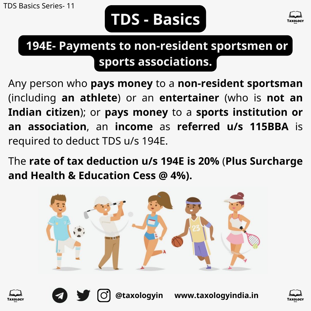 taxologyin's tweet photo. Have you ever wondered, how is the income of many international players or international artists are taxed in India?
#tdsbasics #gstupdates #incometax #taxology #financialliteracy #ca #cs #icai #castudents #education #updates #knowledge #ril #hdfc #justinbieber #athlete #tds https://t.co/LGWBqckYdh