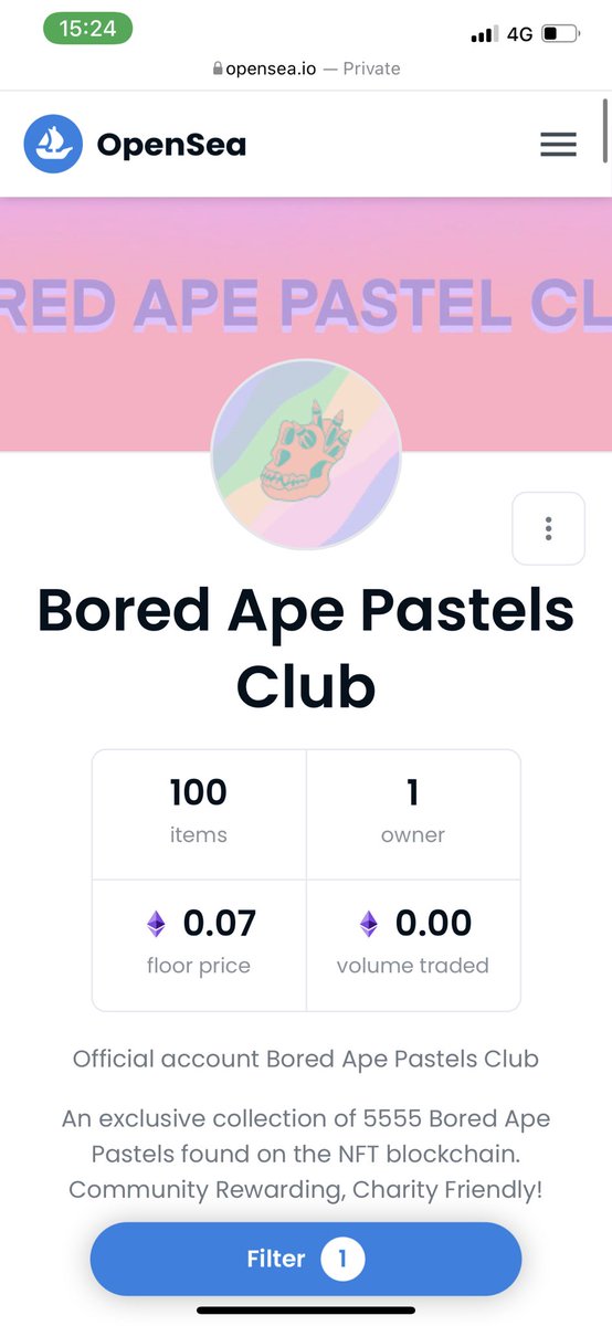 BoredApePastels's tweet photo. Sometimes they say imitation is a form of flattery, and while we are flattered this is more of a serious matter 🚨. 

#bapc is a solana project and we are not on opensea yet (Awaiting implementation). 

All official announcements will come from our designated pages. 

✌🏼 https://t.co/qsmdsPW6Wi