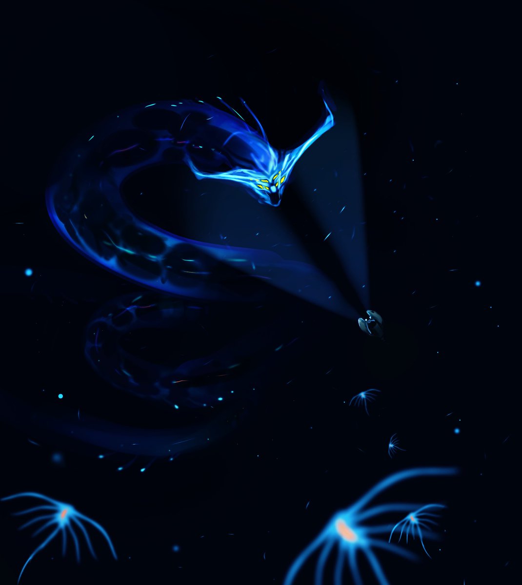 Neptiimoons's tweet photo. Ghost leviathan 🤿
#subnautica #ghostleviathan #subnauticabelowzero #art #digitalart #ibispaint https://t.co/PJZ4WGL1VQ