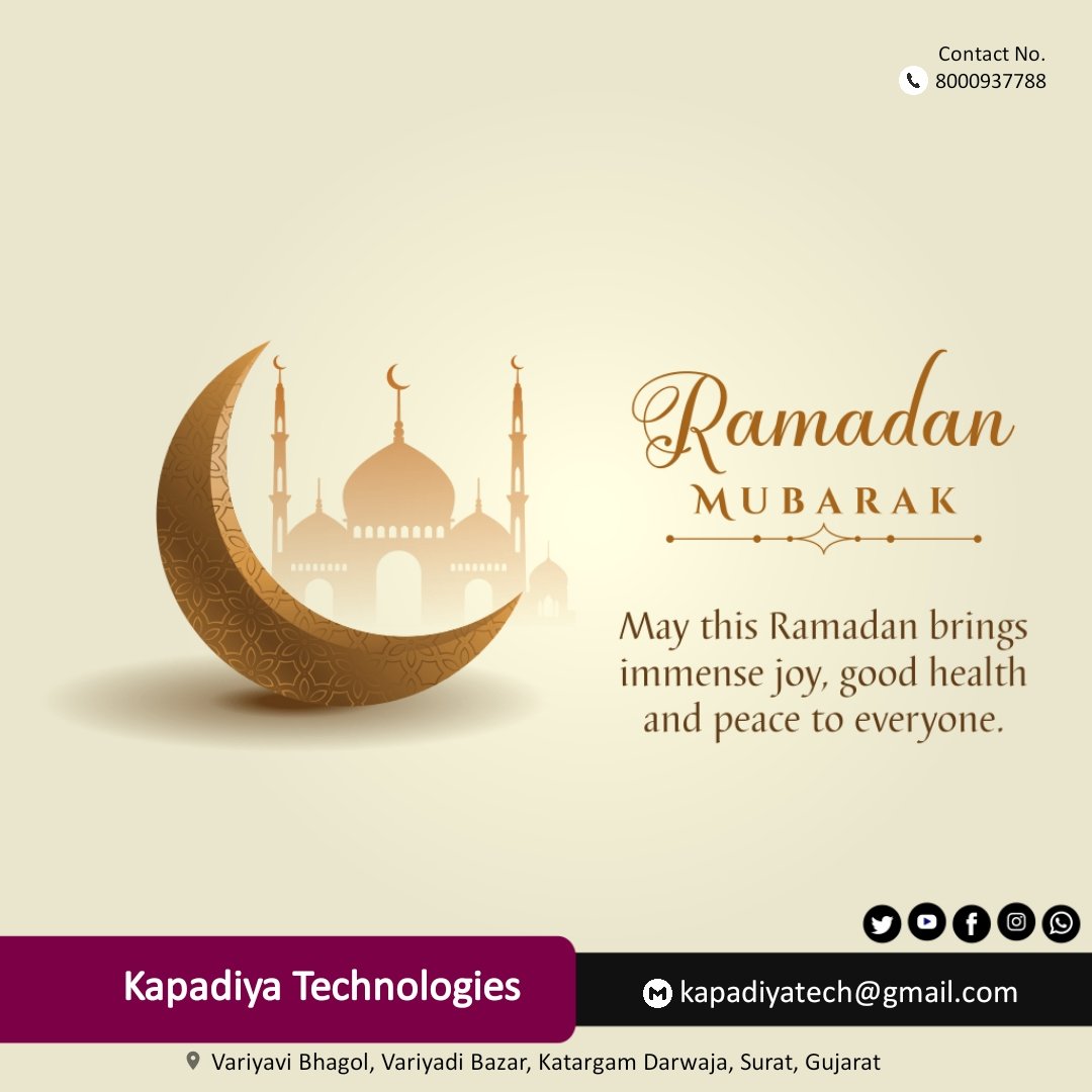Kapadiyatech's tweet photo. Ramadan Mubarak

#2022
#sarfarazweb @sarfarazweb
#kapadiyatech @Kapadiyatech https://t.co/KWm1IqbdSg