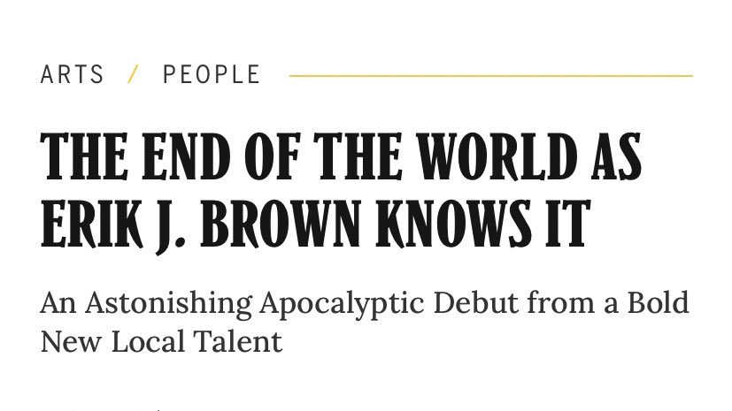 ericsmithrocks's tweet photo. My latest in the @PhillyWeekly is live, and is all about @WriterikJB and All That’s Left in the World, out now with @BalzerandBray.

It’s an amazing debut, and I hope you’ll all pick it up and support this local star. https://t.co/nyzHgDBT3D https://t.co/ed6nmBYFxT