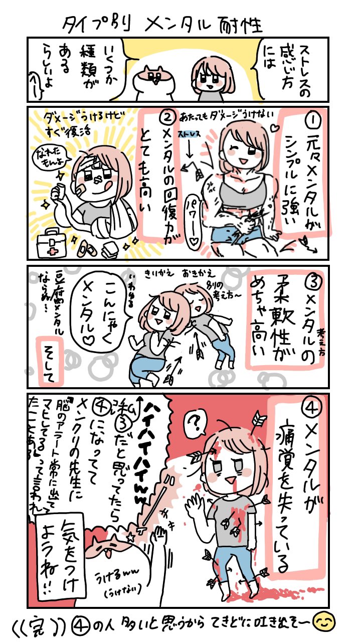 せるこ ふと思い出したメンタル耐性のはなし 忙しない日々の中でストレス痛覚失っとる人も少なくないのかしら と思うので少しでもみなさん心穏やかに過ごせますように T Co P0v4qiovci Twitter