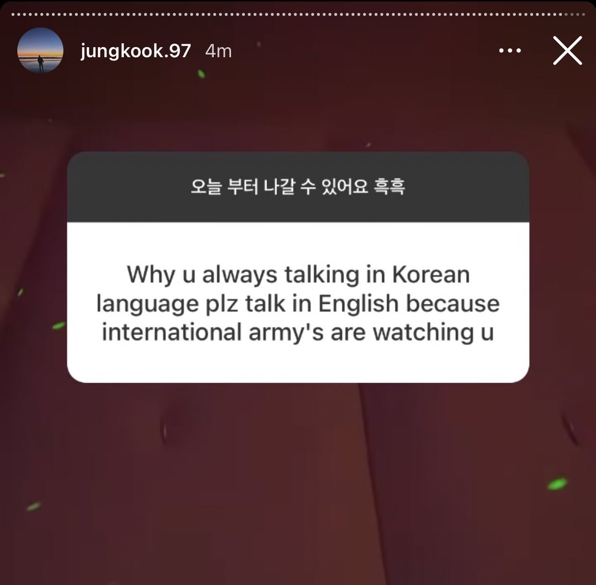 luvsjiminie's tweet photo. Who ever sent this count your mf days, HE’S NOT OBLIGATED TO SPEAK ENGLISH!!! His language is KOREAN!! https://t.co/x0NWm3Xphh
