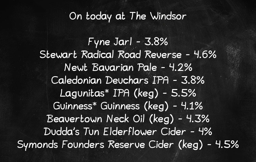 Lovely day for some lovely pints.
Come get some before they all change!!

On the bar today!
Beer Board: goo.gl/RF4Dvv

<a href="/FyneAles/">Fyne Ales</a> <a href="/StewartBrewing/">StewartBrewing</a>  <a href="/caledonianbeer/">Caledonian Beer</a> <a href="/lagunitasbeer/">LAGUNITAS BREWING CO</a> <a href="/GuinnessGB/">Guinness GB</a> <a href="/BeavertownBeer/">Beavertown Brewery</a> <a href="/DuddasTunCider/">Dudda's Tun Cider</a> <a href="/CAMRA_Edinburgh/">Edinburgh CAMRA</a>
#RealAleFinder