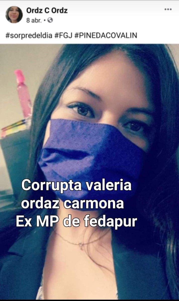 Caruza5's tweet photo. @RamirezEunis @LicAnimalista Ella es quien a cambio de dinero le permita los cateos 
Ella es VALERIA ORDAZ CARMONA  ex MP de fedapur y trabajaba a favor de #mundopatitas para sacar beneficios  $$$$ ppr fortuna la cesaron de su cargo y esta bajo investigación @ErnestinaGodoy_ @PAOTmx @AgatanCdmx @LetyVarela https://t.co/wLlL0YiGU3