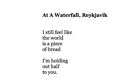 Revisiting this little poem by Eileen Myles: