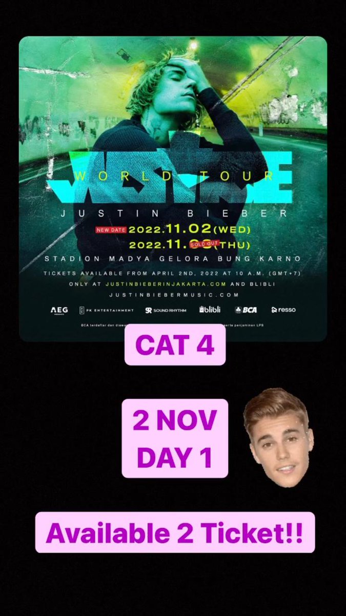 ImamSaugi's tweet photo. Skuyy di order sisa 2 habis ngewar 
@justinbieber @justinbieberID @BelibersFan 

Japri aja kak selagi masih ada :')

#JustinBieberinJakarta 
#JustinBieberTour https://t.co/C3wxr2XPcV