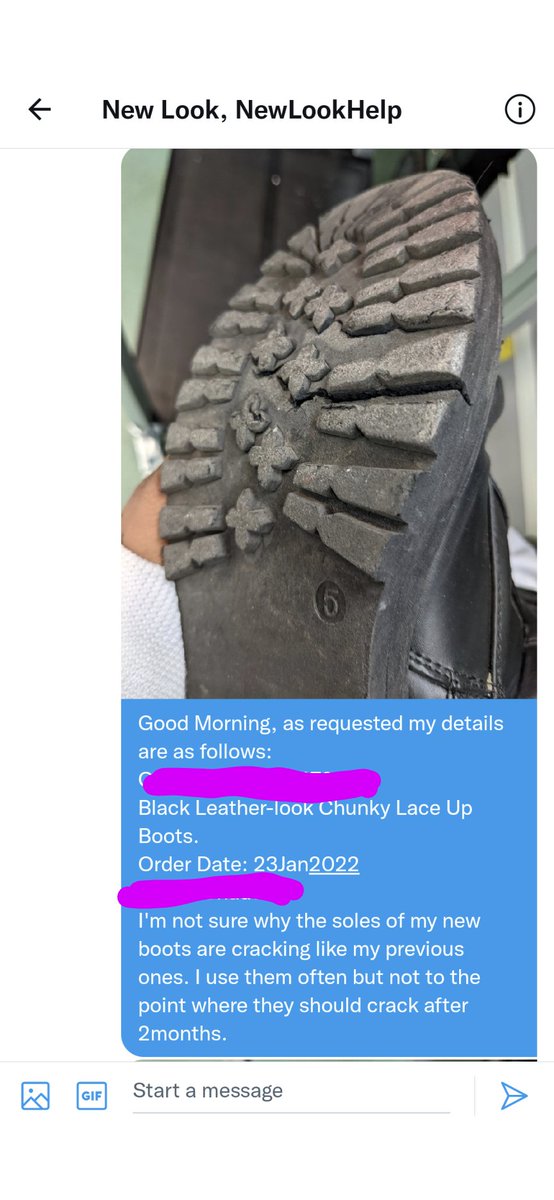 Sacha1008's tweet photo. @NewLookHelp @newlook Hi I have DM on twitter https://t.co/vxvTtsCdmy