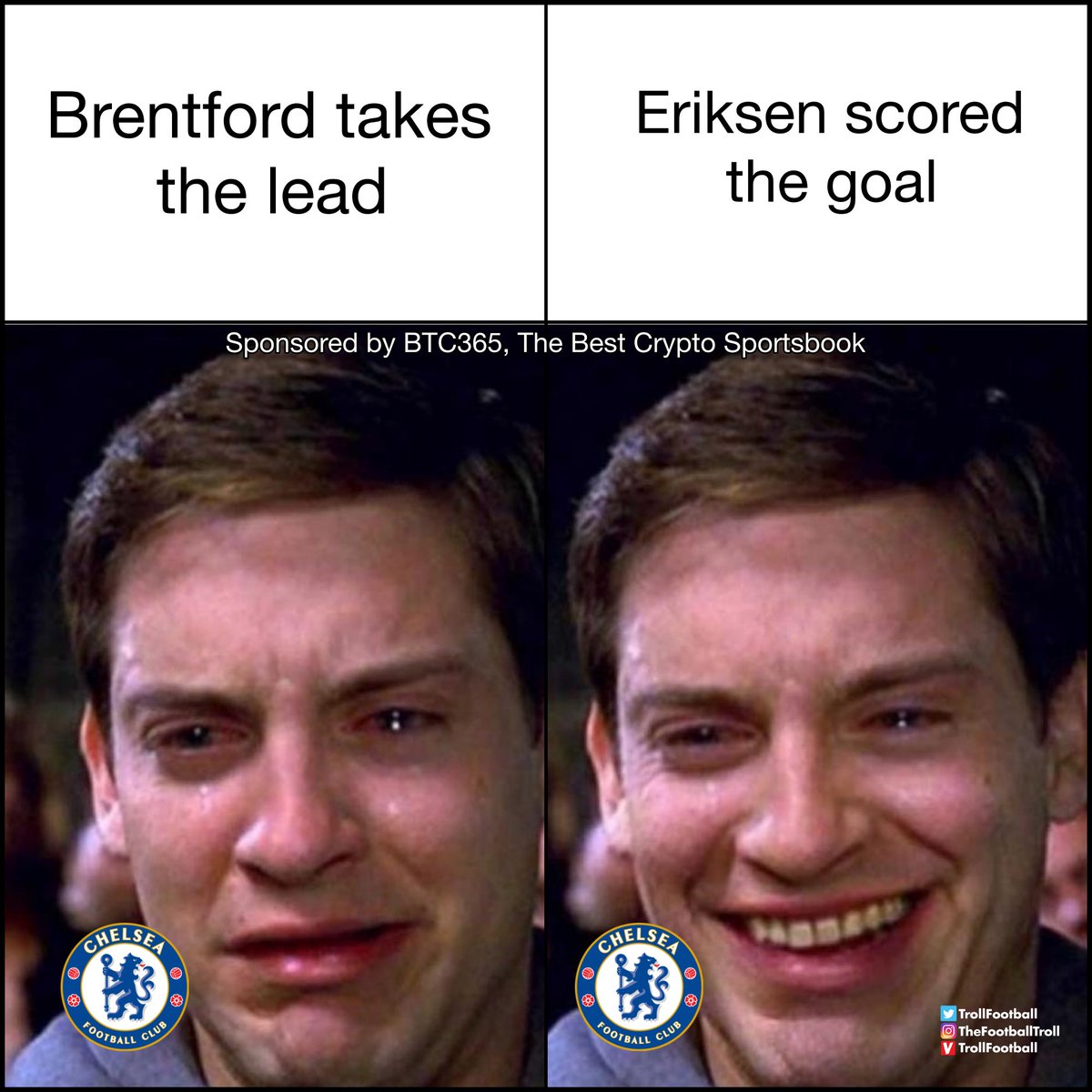 TrollFootball's tweet photo. Chelsea fans right now https://t.co/VEe1PA3ijD