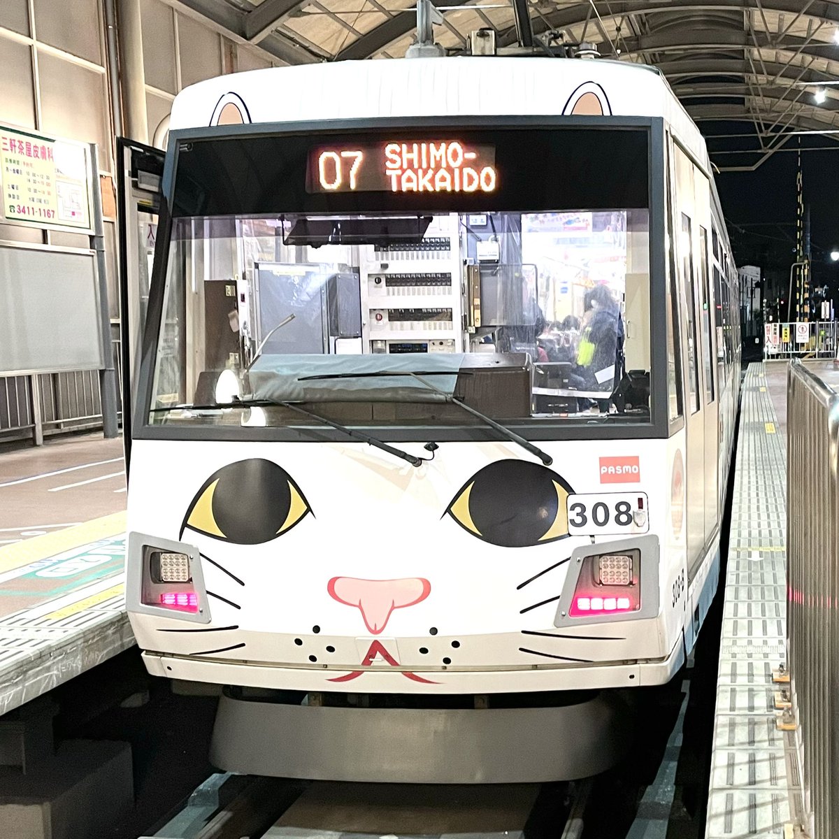 suicidal_00's tweet photo. 三茶最終で猫電車 https://t.co/RHRNoZcdr3