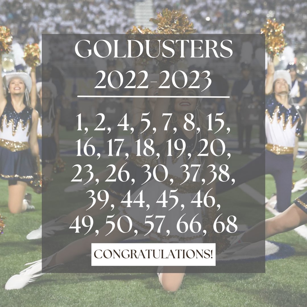 Congratulations to our 2022-2023 Golduster Dance Team