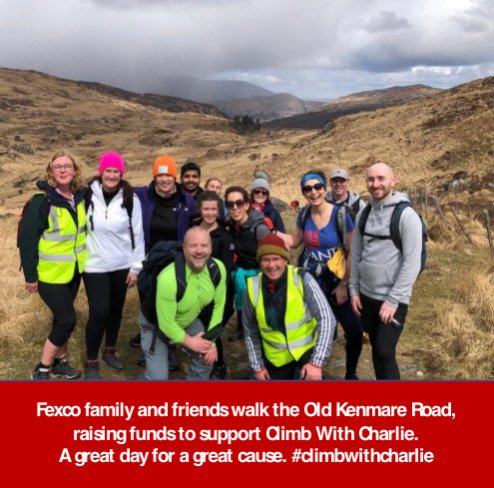 Fexcogroup's tweet image. In support of Climb with Charlie and to raise funds for Irish Motor Neurone Disease and Pieta, Fexco family and friends walked the Old Kenmare Road today. It was a great day for a great cause. #climbwithcharlie

Donate here:
imnda.ie
pieta.ie/support-our-wo…