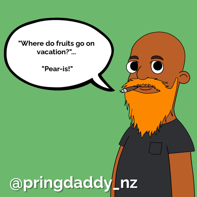 CryptoDadsNFT's tweet photo. Hey everyone, here is your #CryptoDad Joke of the Day, featuring @pringdaddy_nz's dad! 😂🍑

Got a Dad Joke of your own? Leave it in the comments! ⬇

#dadjokes #NFT #NFTs #CryptoMom https://t.co/V7gNVe4bME