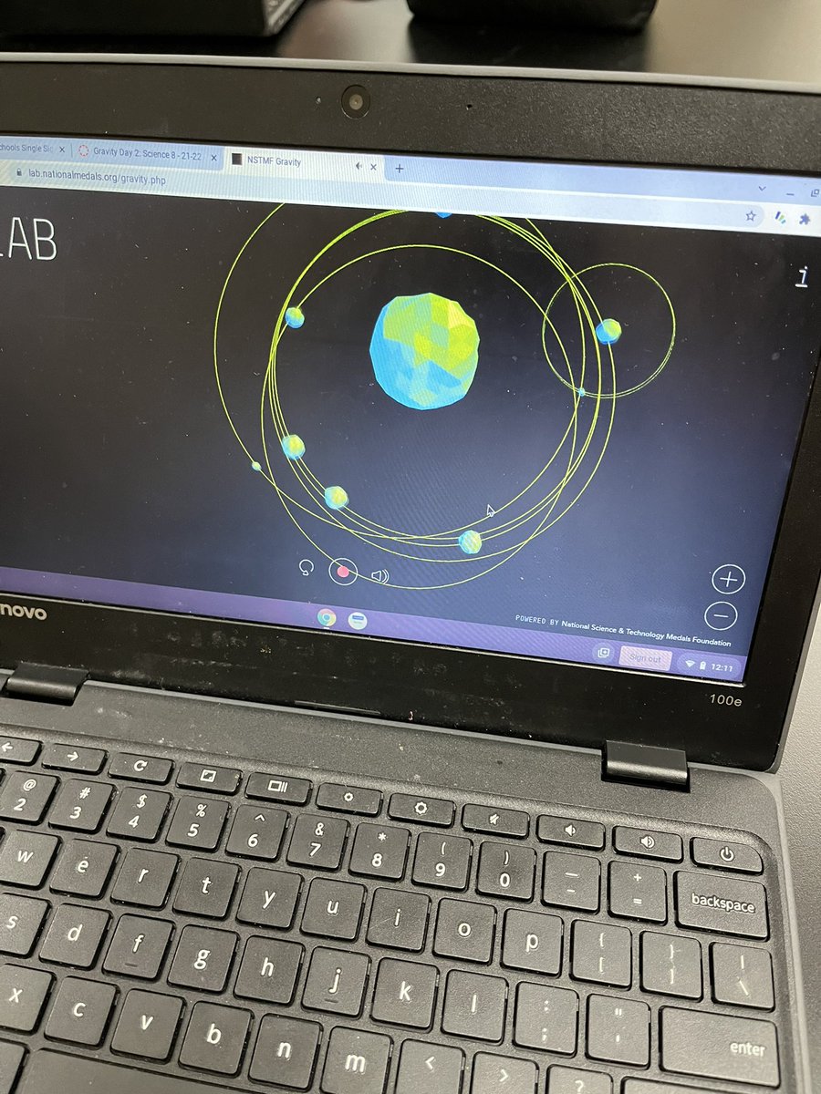 Using digital labs to learn about gravity’s role in the universe. #JCSTechLead <a href="/LibertyBell_JCS/">Liberty Bell MS</a> <a href="/jcityTNschools/">JohnsonCitySchools</a>