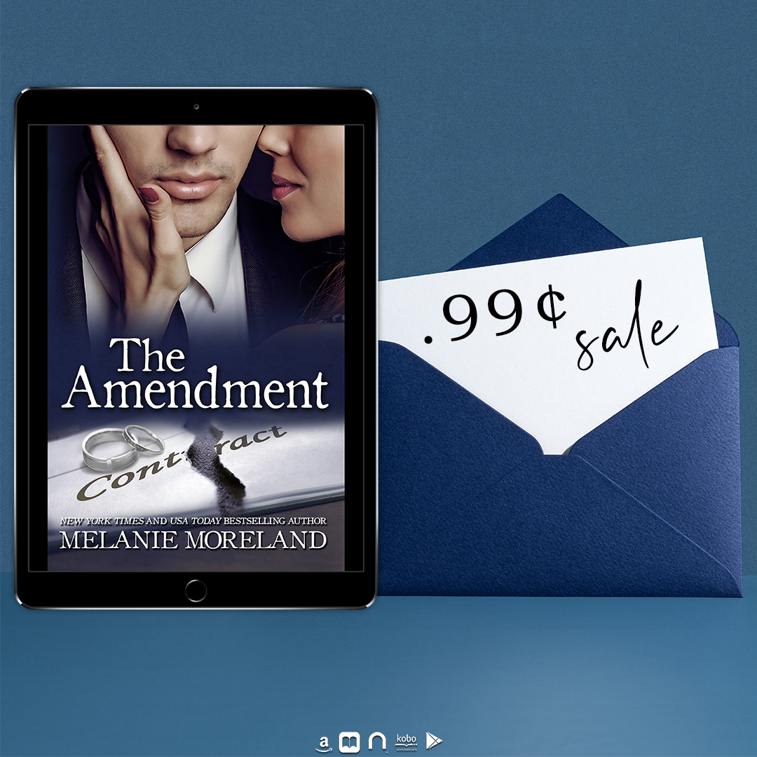 The Amendment by @MorelandMelanie is on sale TODAY ONLY!!
Grab your copy for 99¢ !!

One-Click now: getbook.at/TheAmendment
Add to your TBR: bit.ly/GRTheAmendment

#thecontractseries #thecontract #richardvanryan #katyvanryan #romance #bestseller #thebabyclause #theamendment