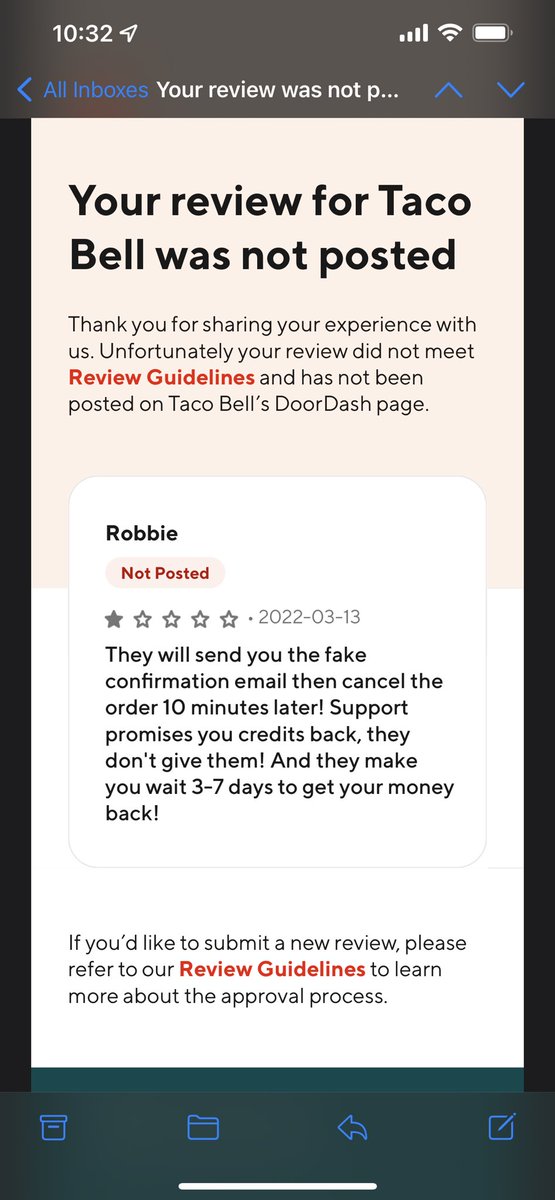 Hey <a href="/DoorDash/">DoorDash</a> I see you don’t like when people post a review of how you do business