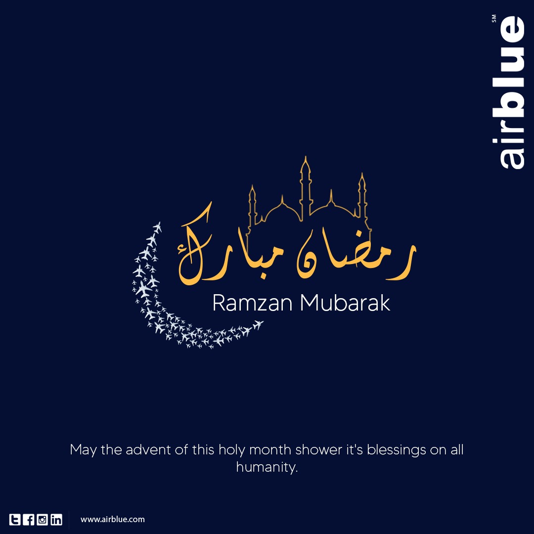 airblueairline's tweet image. Ramadan Mubarak everyone.